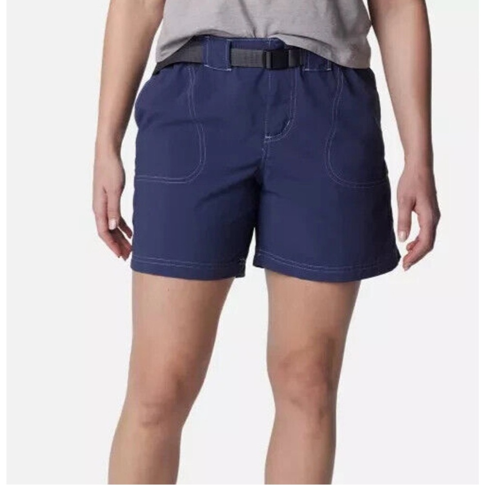 Women's💙🩶Columbia Sandy River Cargo Shorts with Adjustable Belt,Medium Navy Blue